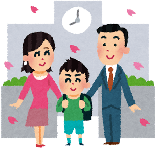 入学式の記念撮影のため