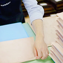 中村鞄ランドセルの背面作り